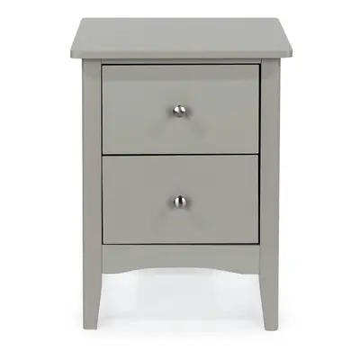 Bedside Cabinet Drawer Bedroom Drawer Side Table Nightstand Metal Handles Grey