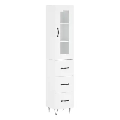 (white, drawers) vidaXL Highboard Sideboard Storage Cabinet Home Side Cabinet Engineered Wood