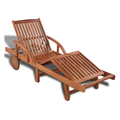 vidaXL Solid Acacia Wood Sun Lounger 200x68x83cm Outdoor Chaise Lounge Bed