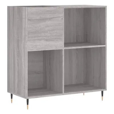 (grey sonoma) vidaXL Record Cabinet Record Storage Cabinet Sideboard White Engineered Wood