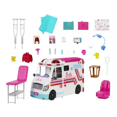 Barbie Transforming Ambulance - Careers Care Clinic Playset