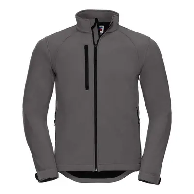 (L, Titanium) Russell Mens Plain Soft Shell Jacket