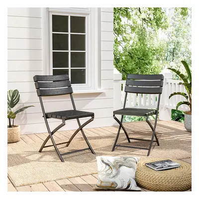 Set of Outdoor Plastic Folding Chairs