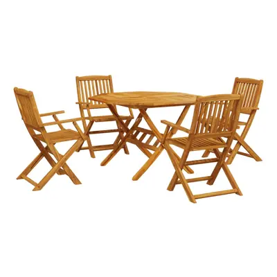 (with armrest) vidaXL Garden Dining Set Outdoor Table and Chairs Piece Solid Wood Acacia