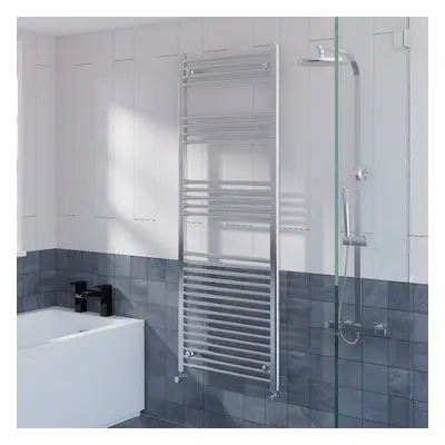 WarmeHaus Straight Heated Towel Rail Radiator Ladder for Bathroom Wall Mounted Chrome 1600x600mm