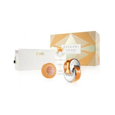 Bvlgari Omnia Indian Garnet Pcs Set: 2.2 Edt Sp + 2.5 Body Lotion + 2.5 Soap + Beauty Pouch