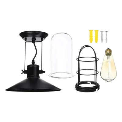 (Black) 110-240V Wall Lights Industrial Sconce Lamps Adjustable Angle Vintage Art Decoration