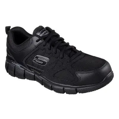 (7 UK, Black) Skechers Mens Telphin Sanphet Leather Trainers