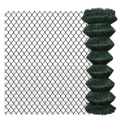 vidaXL Chain Fence 1.25x25m Outdoor Garden Wire Mesh Panel Fencing Barrier