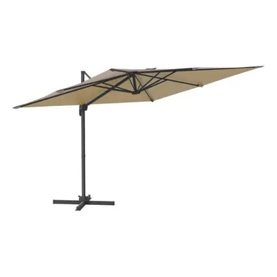 vidaXL Cantilever Umbrella with Aluminium Pole Taupe 400x300 cm Garden Parasol