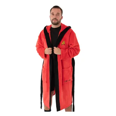 (M, Red) Star Trek Mens Logo Dressing Gown