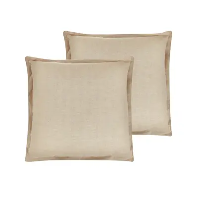 Set of Cushions x cm Beige GUZMANIA