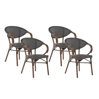 Set of Garden Chairs CASPRI Metal Grey