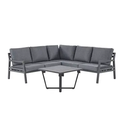 Corner Sofa Lounge Set VIZZINI Metal Grey