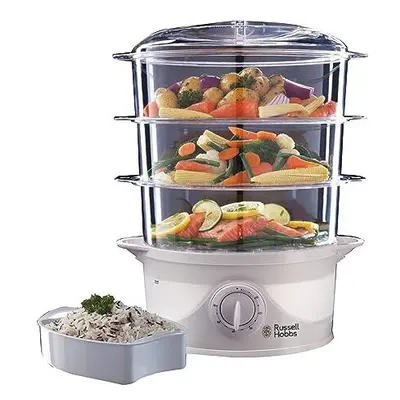 Russell Hobbs 3-Tier Food Steamer, W, Litre, White