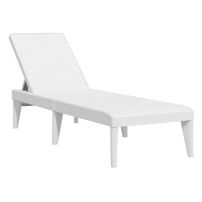 (white) vidaXL Sun Lounger Daybed Chaise Lounge Bed Outdoor Sun Bed Cappuccino PP