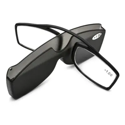 (3) Nose Clip Reading Glasses Presbyopic Glasses with Case