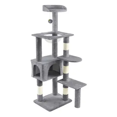 VOUNOT Cat Tree Tower with Space Capsule, Grey