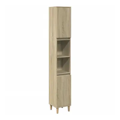 vidaXL Bathroom Cabinet Storage Cupboard Cabinet Sonoma Oak Engineered Wood