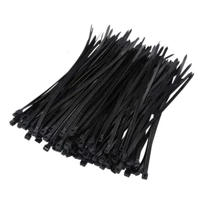 (Black, 30cm) Nylon 250Pcs 8mm 15/20/25/30/35/40cm Black/White Nylon Self-locking Cable Tie Zip 