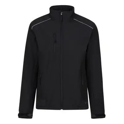 (L, Black/Black) Regatta Mens Sandstorm Workwear Softshell Jacket