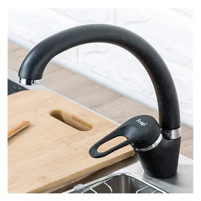 (Black) Brass Color Kitchen Sink Faucet Mixer Cold And Hot Single Handle Swivel Spout Water Sink