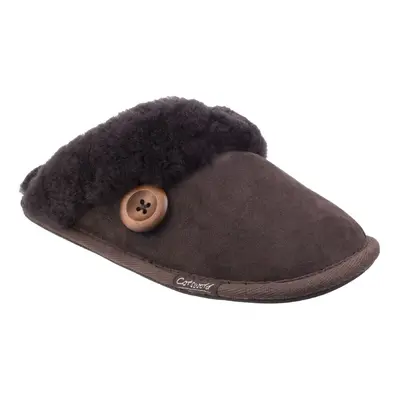 (3 UK, Chocolate) Cotswold Womens/Ladies Lechlade Sheepskin Mule Slippers