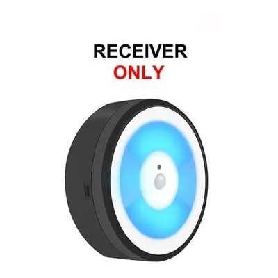 (Black, receiver) USB WIFI Smart Door Sensor Night Light IP55 Waterproof Wireless Doorbell with 