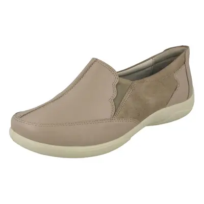 (UK 5, Light Taupe (Beige)) Ladies Padders Casual Loafers Flute - 2E/3E Fit