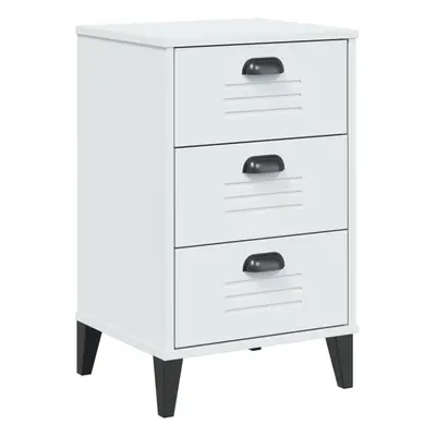 vidaXL Bedside Cabinet Side Table Nightstand Bed Table White Solid Wood Pine