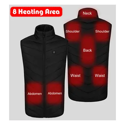 (4XL, Heaters) Heated Vest Warm Electric USB Charging Men Women Jacket Winter Body Coat Thermal