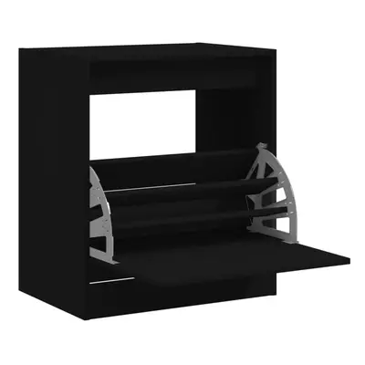 (black, x x cm) vidaXL Shoe Cabinet with Flip-Drawers Shoe Storage Shelf Shoe Rack Cupboard