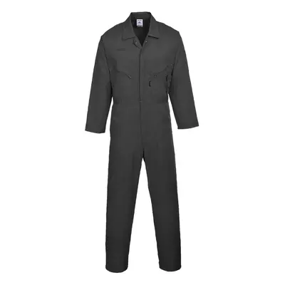 (Medium x Regular, Black) Portwest Mens Liverpool-zip Workwear Coverall (Pack of 2)