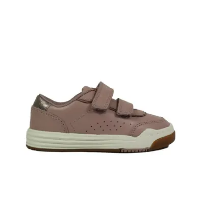 (9 (Children's)) Urban Solo Kids | Dusty Pink Leather | Childrens Riptape Shoes