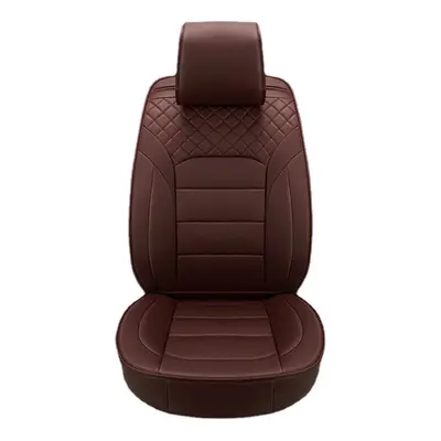 (Coffee Standard Edition) Luxury PU Leather Car Seat Cover Universal 5-Seat Full Set Seat Cover