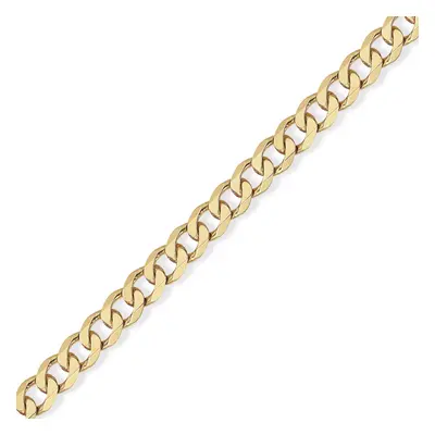 Jewelco London 9ct Yellow Gold - Premium Quality Curb Pendant Chain Necklace - 5.9mm gauge - CNN