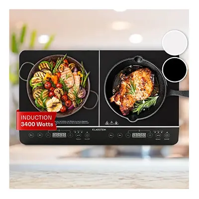 Klarstein Induction Hob, 3400W Electric Hob Induction Cooker, Ring Electric Pan Hob, Free Standi