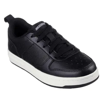 (12.5 UK Child, Black/White) Skechers Boys Smooth Street -Genzo Trainers