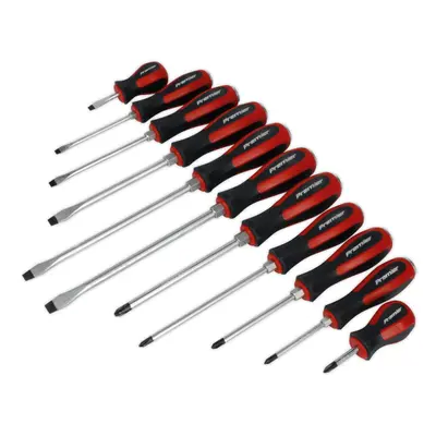 Sealey Ak4933 Screwdriver Set 11Pc Hammer-Thru