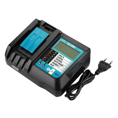 (US Plug) 18V 3000mA DC18RF Replacement Battery Charger with LCD Display for Makita BL1815 BL182