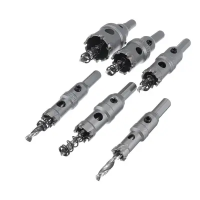 6Pcs TCT Carbide Hole Saw Cutter Drill Bit Set for Stainless Steel Metal