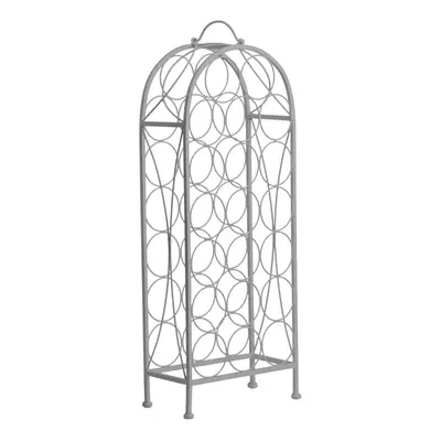 Premier Housewares Cafe Cassis Grey Powder Bottles Wine Rack