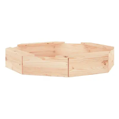 (natural pine, x x cm) vidaXL Sandbox with Seats Kids Toy Outdoor Sandpit Octagon Solid Wood Pin