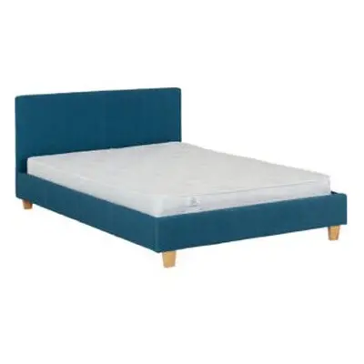 Prado 4'6" Bed Petrol Blue Fabric (Mattress not included)