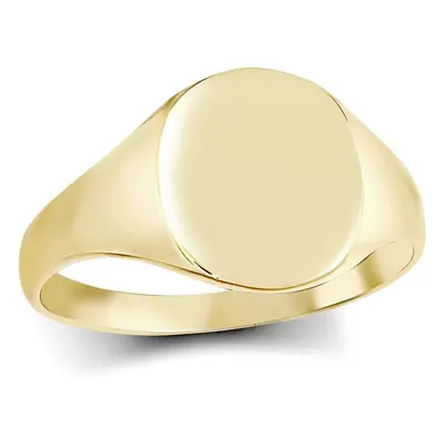 (J) Jewelco London Boys Solid 9ct Yellow Gold Oval Signet Ring