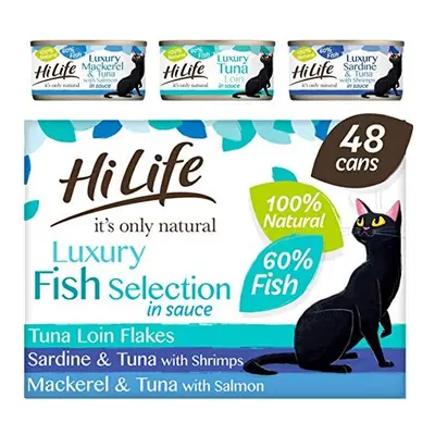 HILIFE It's Only Natural Cat Food Luxury Fish Selection, x g Cans