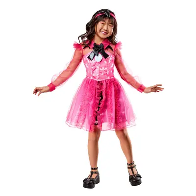 (11-13 Years, Pink/White/Black) Monster High Childrens/Kids Deluxe Draculaura Costume Dress Set