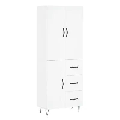 (white, wood door drawers) vidaXL Highboard Sideboard Storage Cabinet Home Side Cabinet Engineer