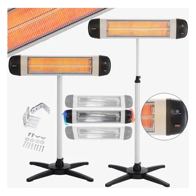 AREBOS Infrared Radiant Heater Heat Mushroom Terrace Radiant Heater 2500W Silver