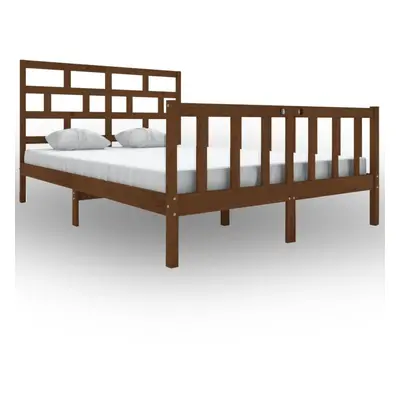 (honey brown, x cm) vidaXL Bed Frame Bed Base Bedstead Bedroom Mattress Foundation Solid Wood Pi